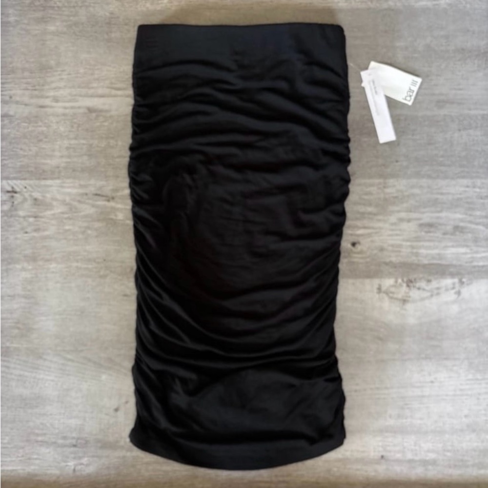 Bar III Ruched Black Skirt